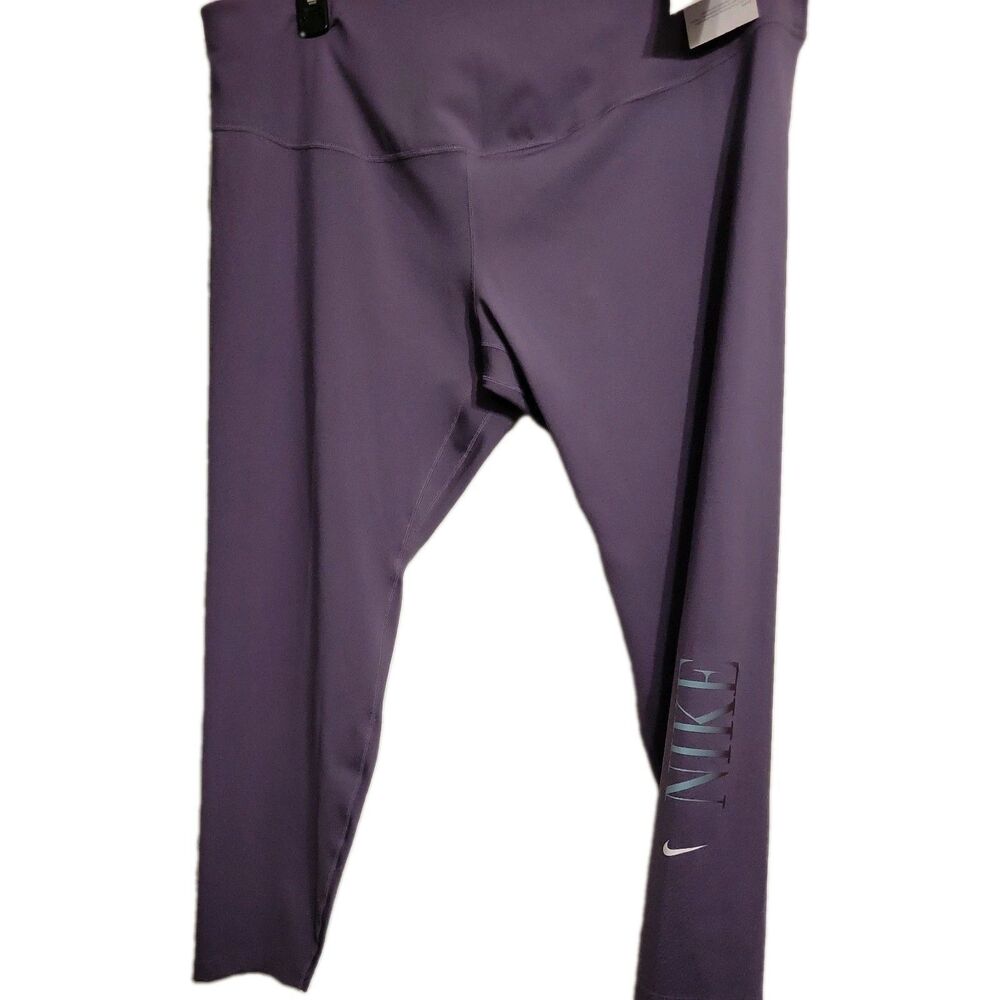 $60 NWT NIKE Dri-FIT purple Leggings Yoga Training Tight fit  7/8 Length Size 3x